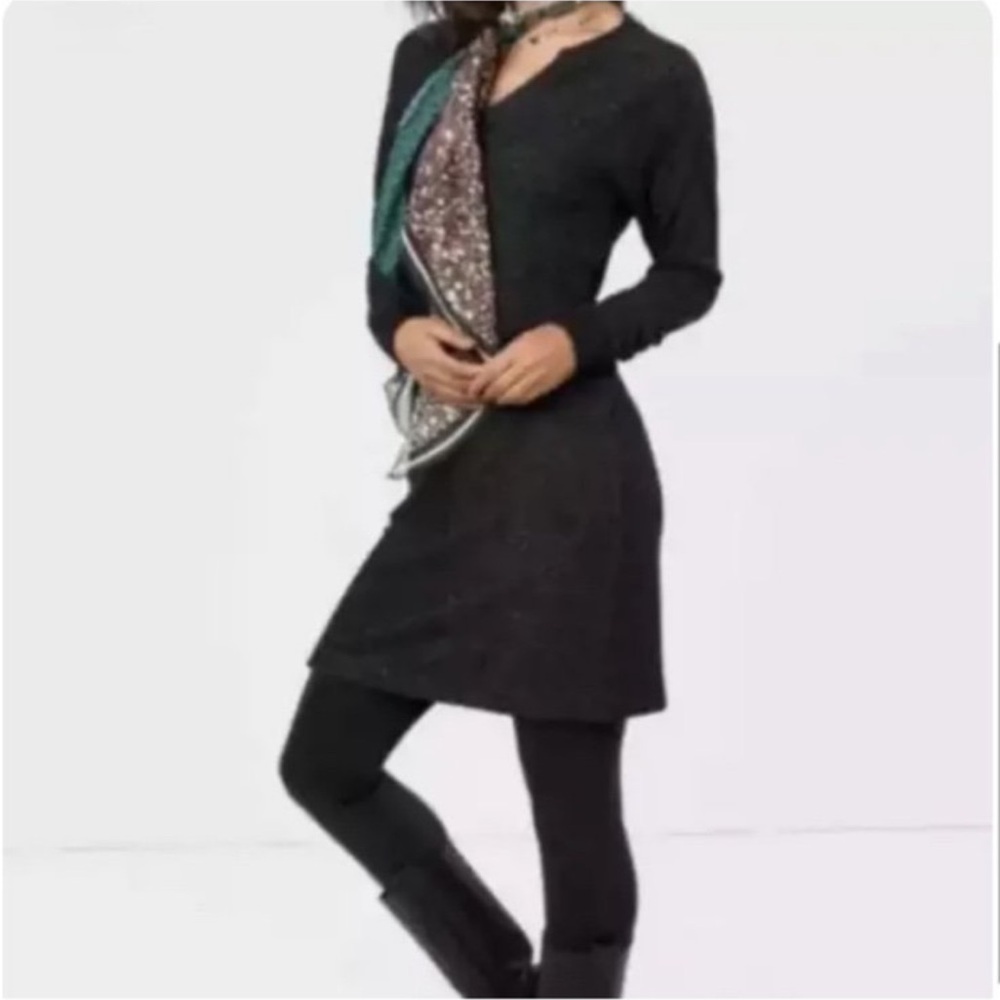 CAbi Knit Marled Pullover Sweater Dress